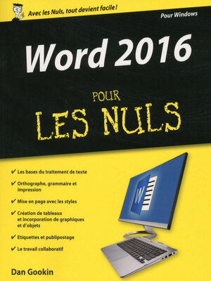 cover image of Word 2016 pour les Nuls